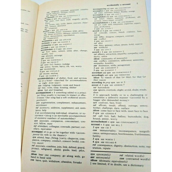 The Merriam-Webster Thesaurus by Inc. Staff Merriam-Webster (1991, Paperback) - Picture 4 of 4